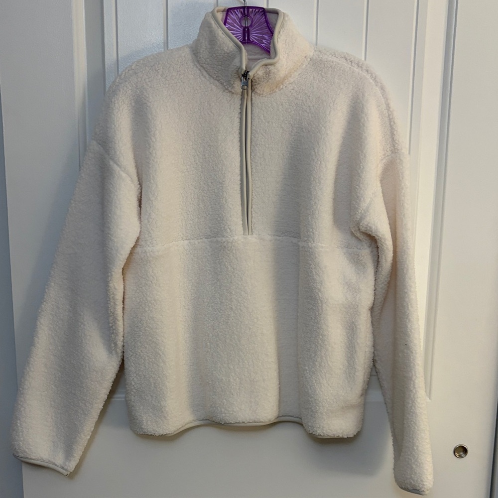 Abercrombie Kids Cream Teddy Jacket
